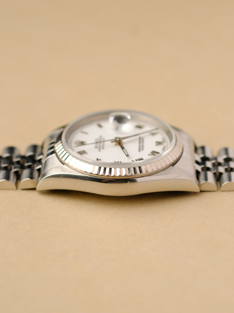 Rolex Datejust 16234 White Roman Dial - 1995