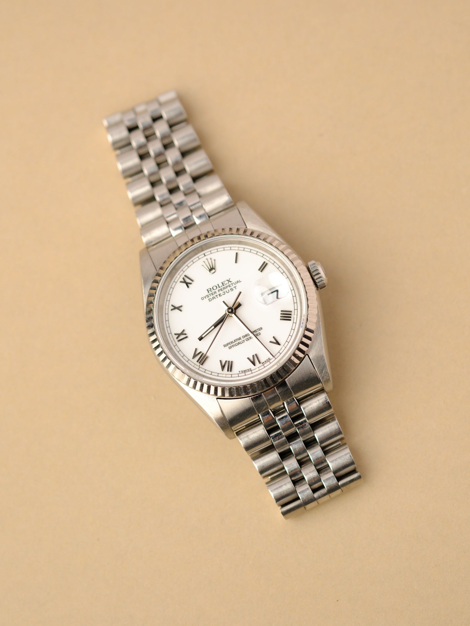 Rolex Datejust 16234 White Roman Dial - 1995 – 25 Dials