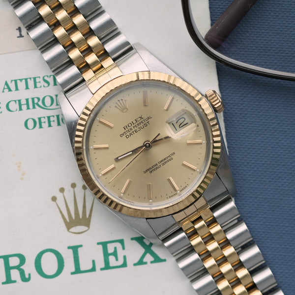 Rolex Datejust 16013 Two-Tone w/Papers - 1987