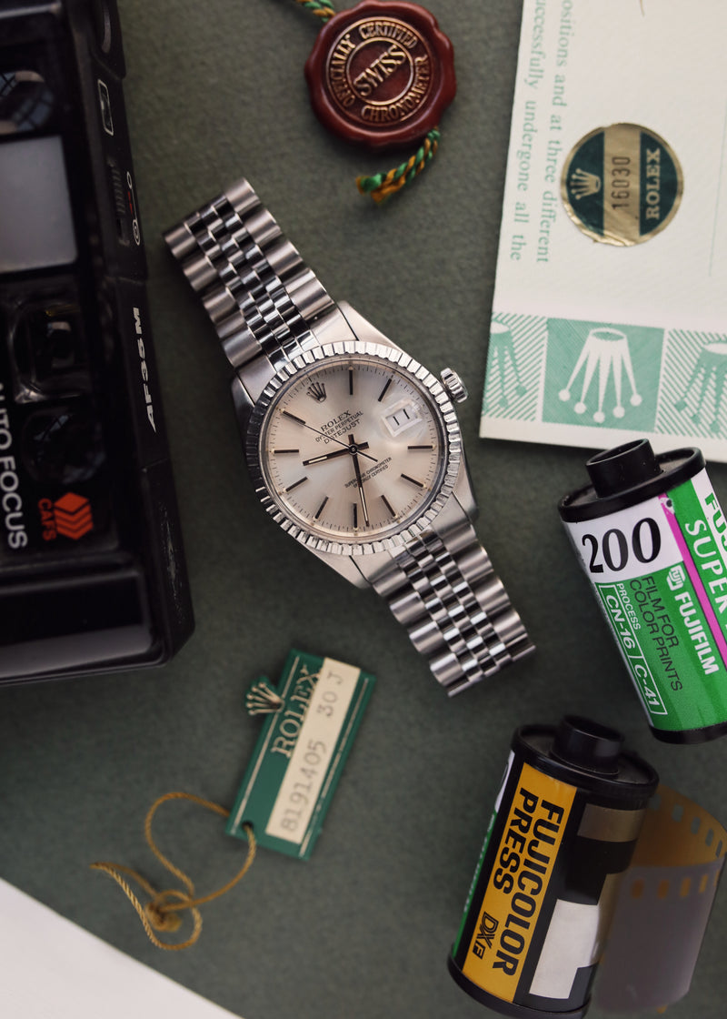 Rolex Datejust 16030 Silver Dial Full Set - 1984