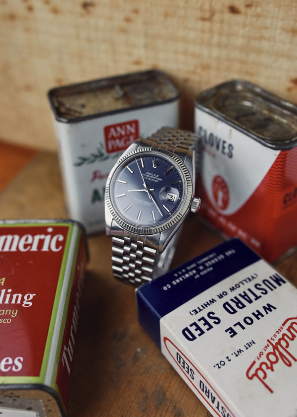 Rolex Datejust 1601 Blue 'Pumpkin' Dial - 1966