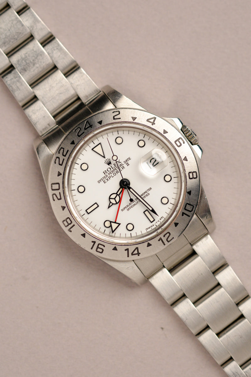 Rolex Explorer ii 16570 'Polar' Light Cream Patina Dial - 1993