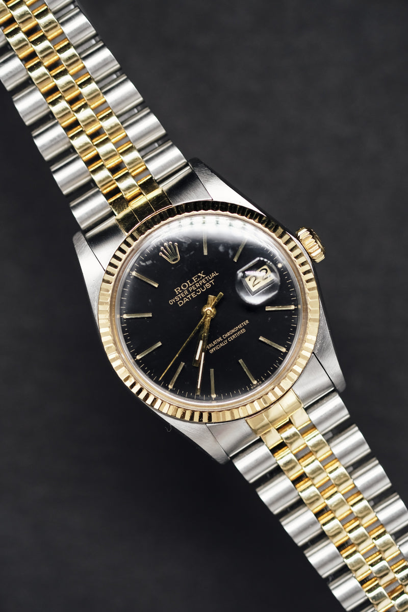 Rolex Datejust 16013 Black Dial w/Papers - 1987