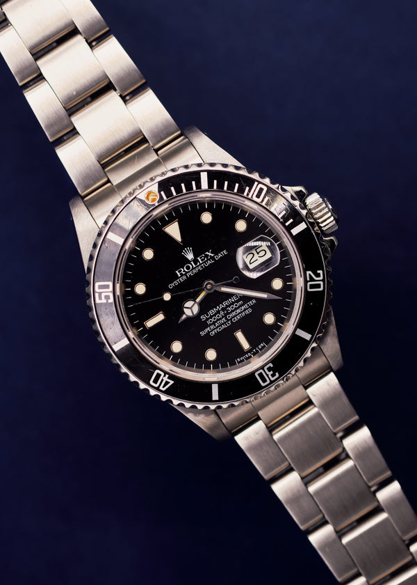 Rolex Submariner 16800 Creamy Tropical Patina Dial - 1986