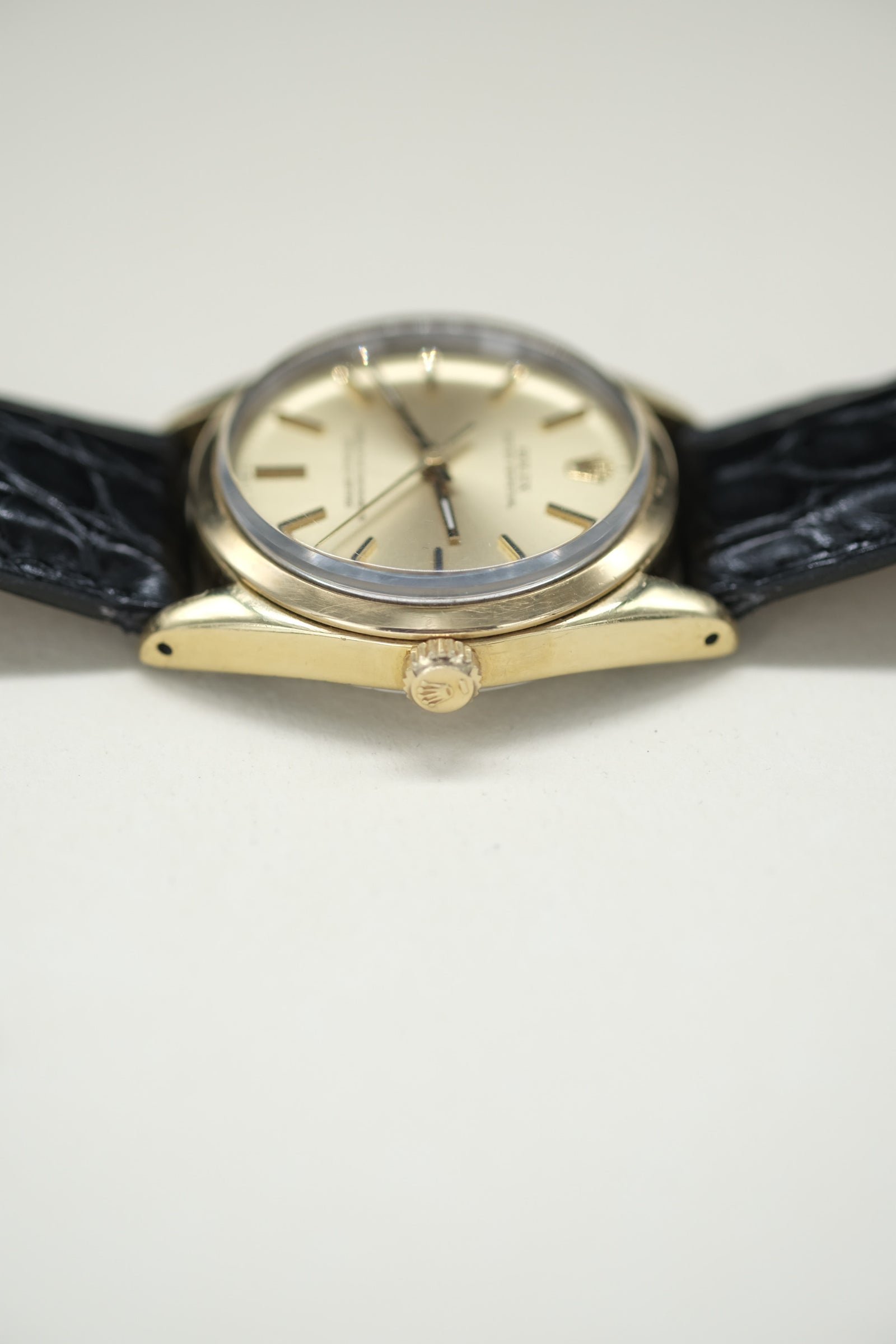 その他 ROLEX 1985 Rolex Oyster Perpetual Date 15007 14k Yellow Gold 34mm