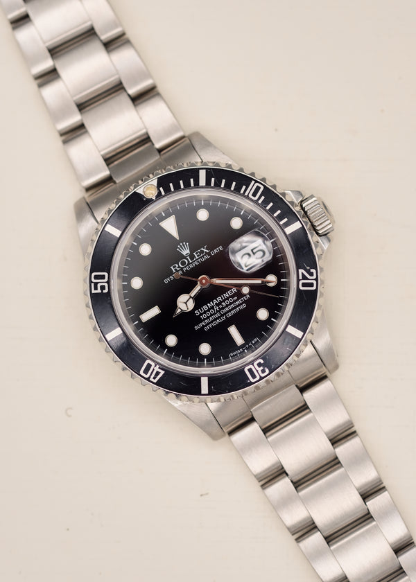 Rolex Submariner 16610 Tritium Dial Fresh Service - 1996