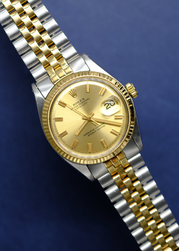 Rolex Datejust 1601 Champagne Dial 'Wide Boy' - 1971