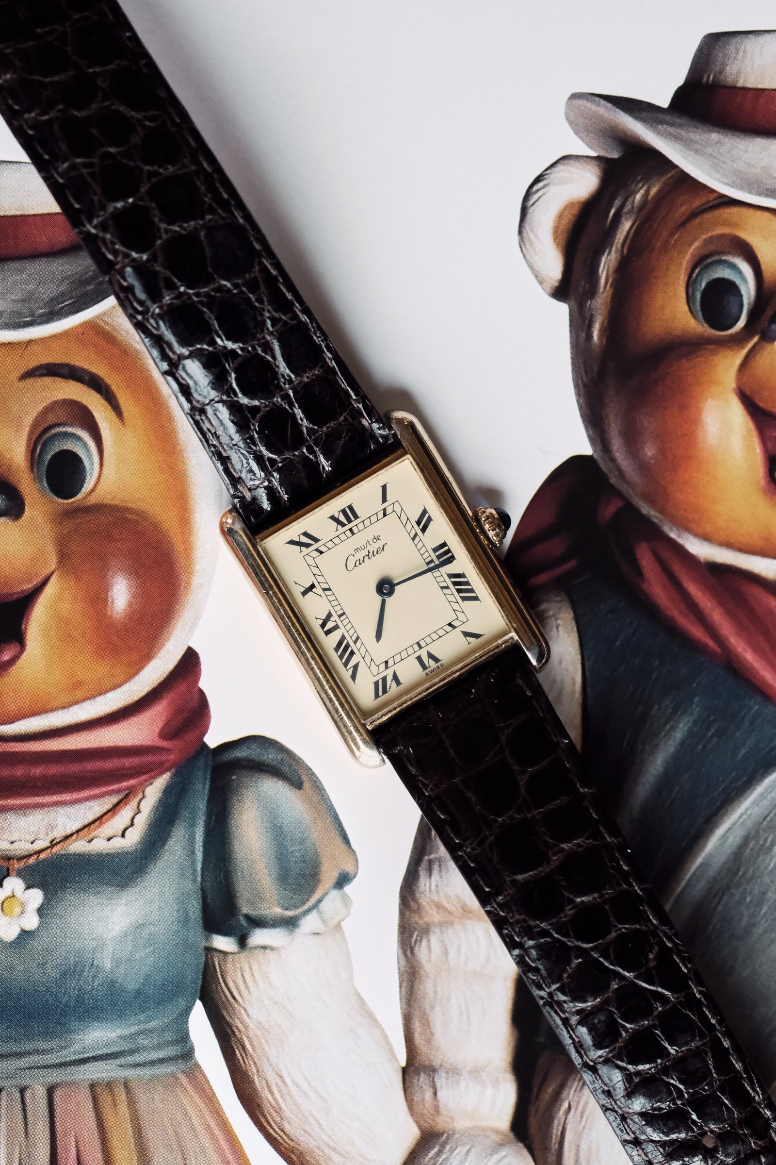 ウェンズデー　 Cartier tank must　金属ベルト　未使用品 CARTIER Must de Unisex Tanker Watch 18K Gold Plated Swiss