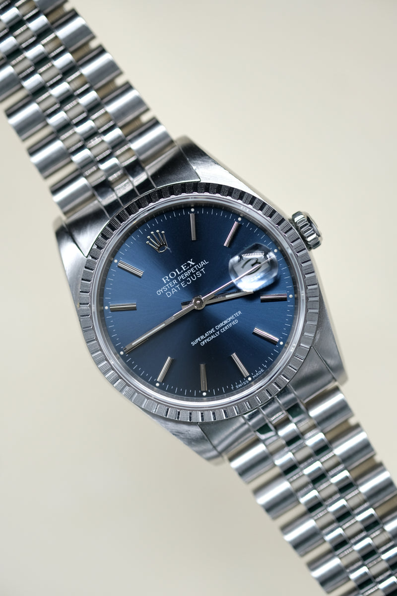 Rolex Datejust 16220 Blue Dial - 1989
