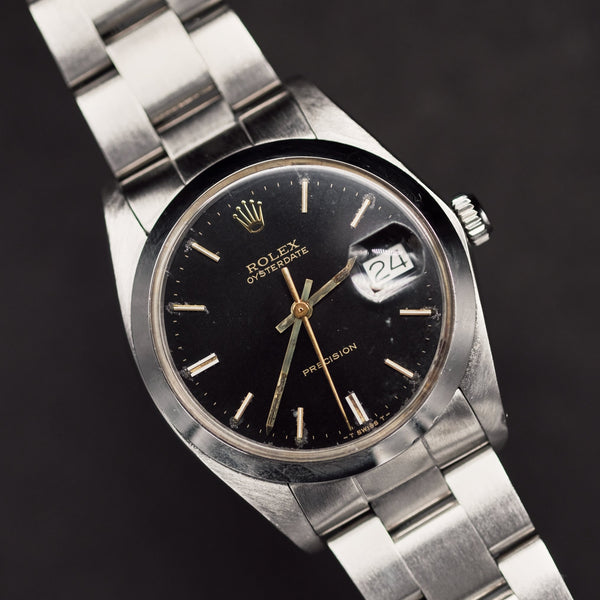 Rolex OysterDate Precision Black Dial 6694 - 1983