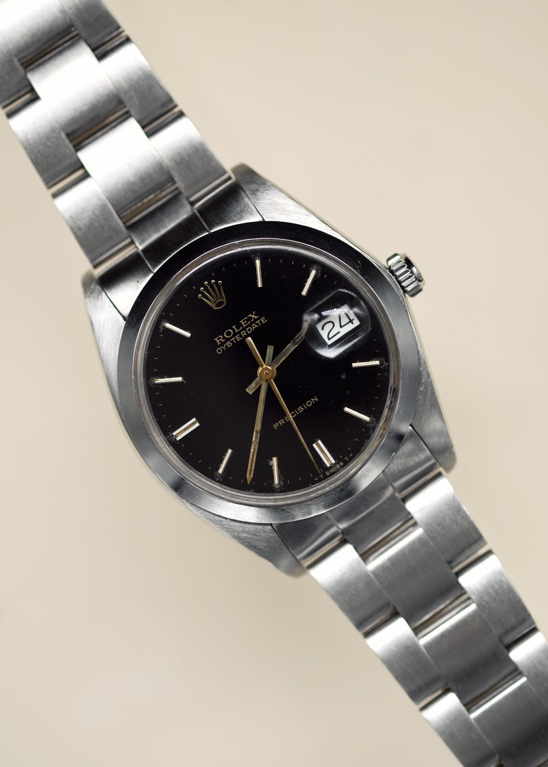 Rolex OysterDate Precision Black Dial 6694 - 1983