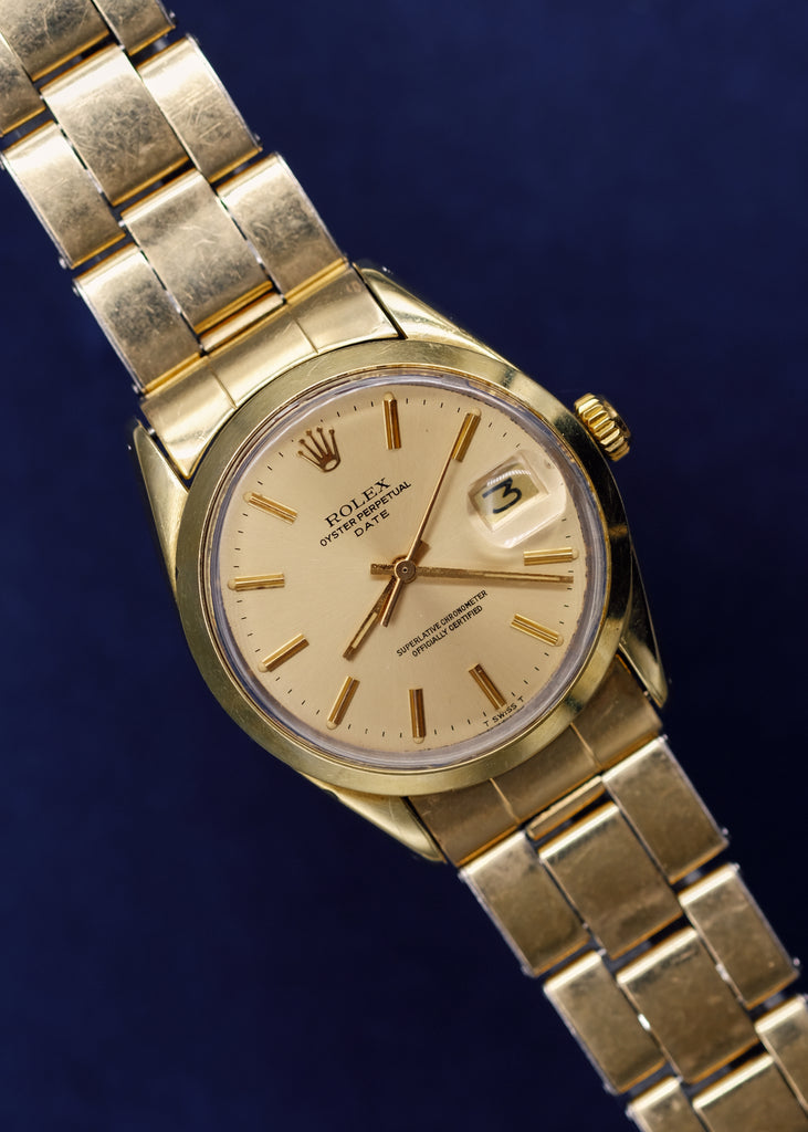 Rolex Oyster Perpetual Date 1550 14K Gold 1978 25 Dials