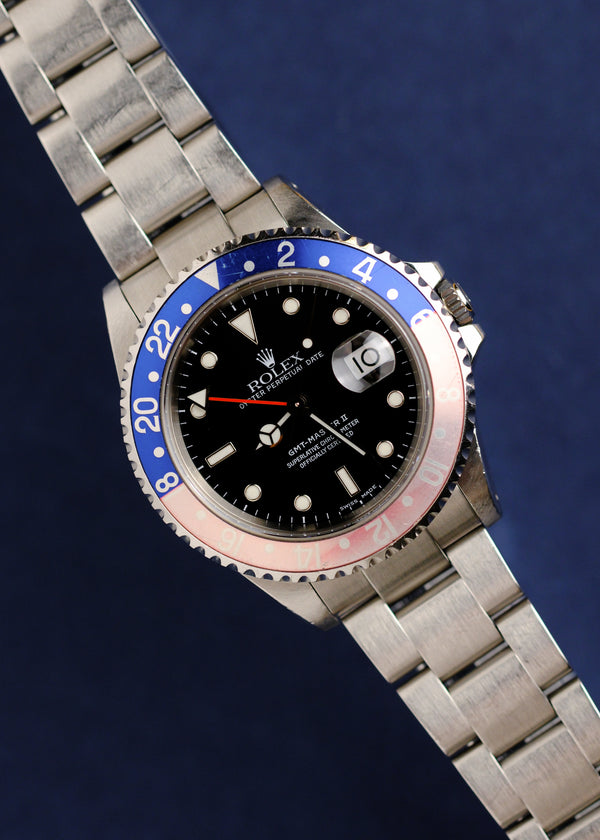 Rolex GMT-Master II 16710 Pepsi 'Salmon Pink Bezel' w/Service Card - 2000