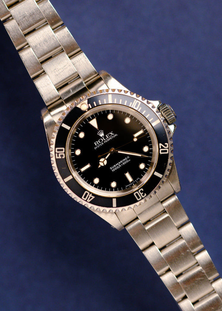 Rolex Submariner 14060 Light Cream Patina Navy Bezel 1991 25