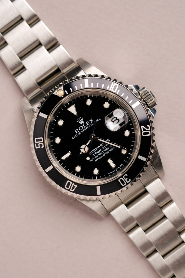 Rolex Submariner 16610 Light Cream Patina & Unpolished -1995