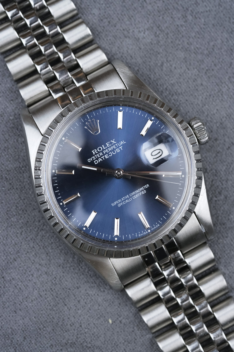 Rolex Datejust 16030 Blue Dial - 1980