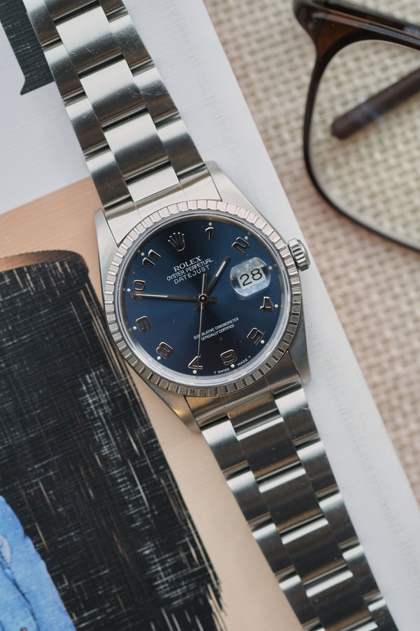 Rolex Datejust 16220 Blue Numeral - 1991