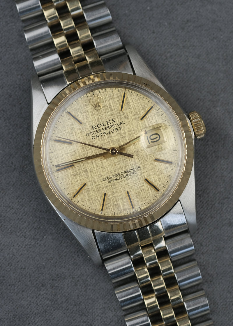 Rolex Datejust 16013 Two-Tone Linen - 1987
