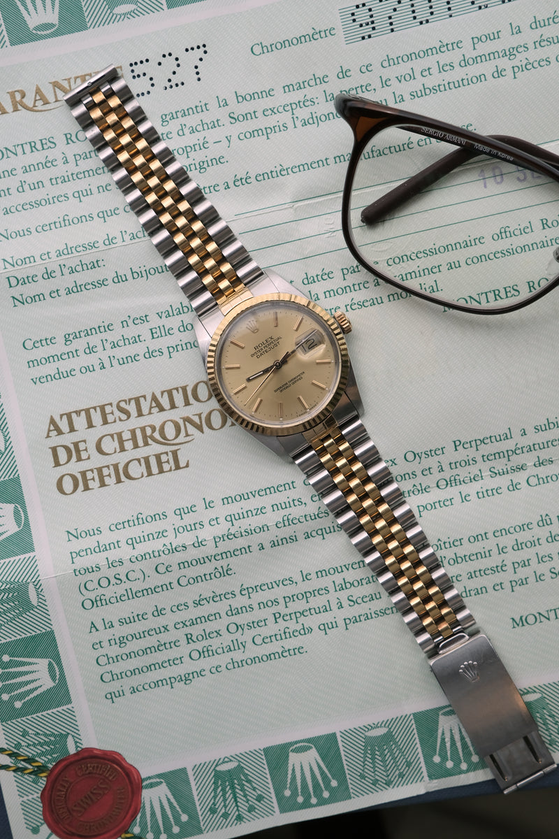 Rolex Datejust 16013 Two-Tone w/Papers - 1987