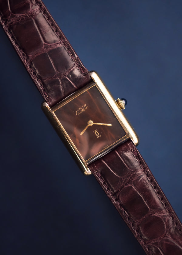 Must de Cartier Vermeil Wood Grain - Gold Plated