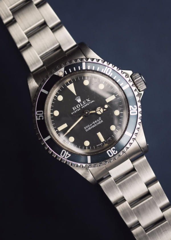 Rolex Submariner 5513 Matte Dial Tritium Zinc Sulfide 'Day-Glow' - 1967