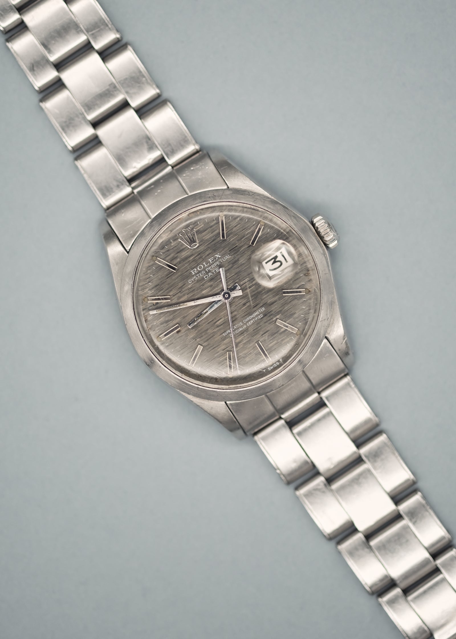 Rolex Oyster Perpetual Date 1500 Grey Mosaic Dial - 1970  display picture 2