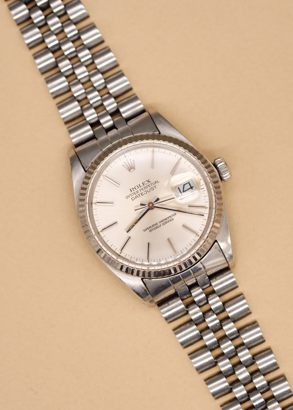 Rolex Datejust 16014 Silver Dial Orange Patina - 1984