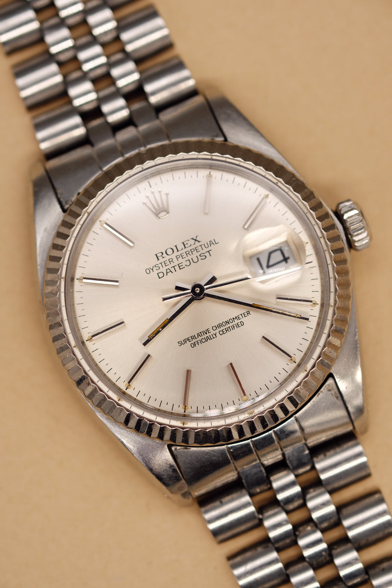 Rolex Datejust 16014 Silver Dial Orange Patina - 1984