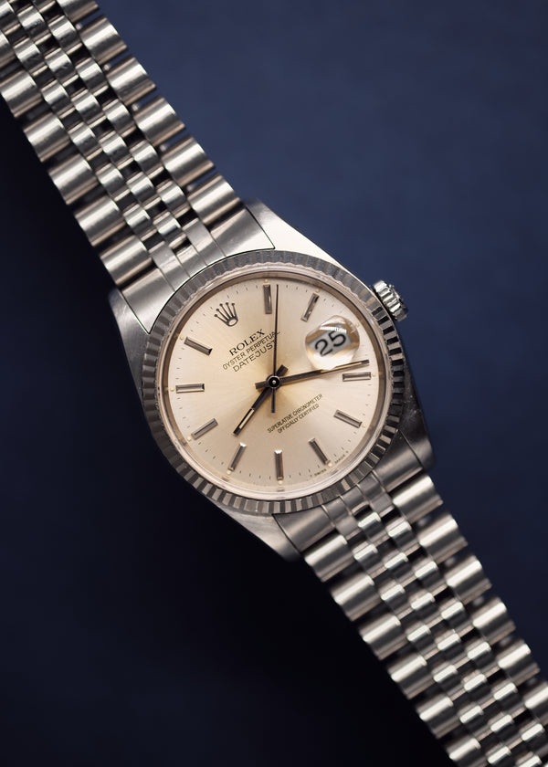 Rolex Datejust 16234 Silver Tropical Dial - 1991