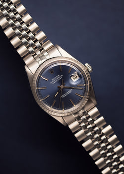 Rolex Datejust 1603 Blue Dial w/Mexican Jubilee - 1973