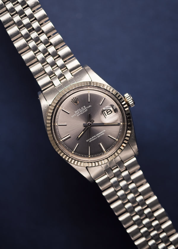 Rolex Datejust 1601 Grey Dial Box & Papers - 1971