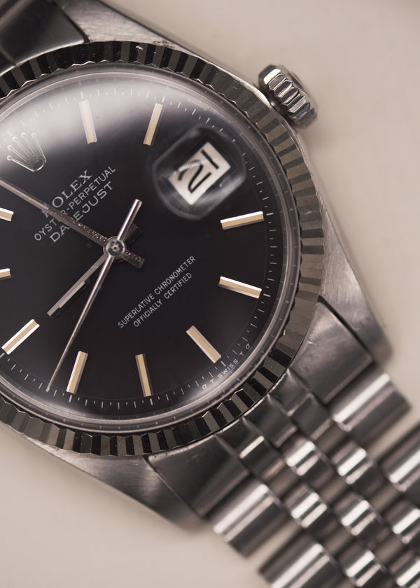 Rolex Datejust 1601 Matte Black Sigma Dial - 1975