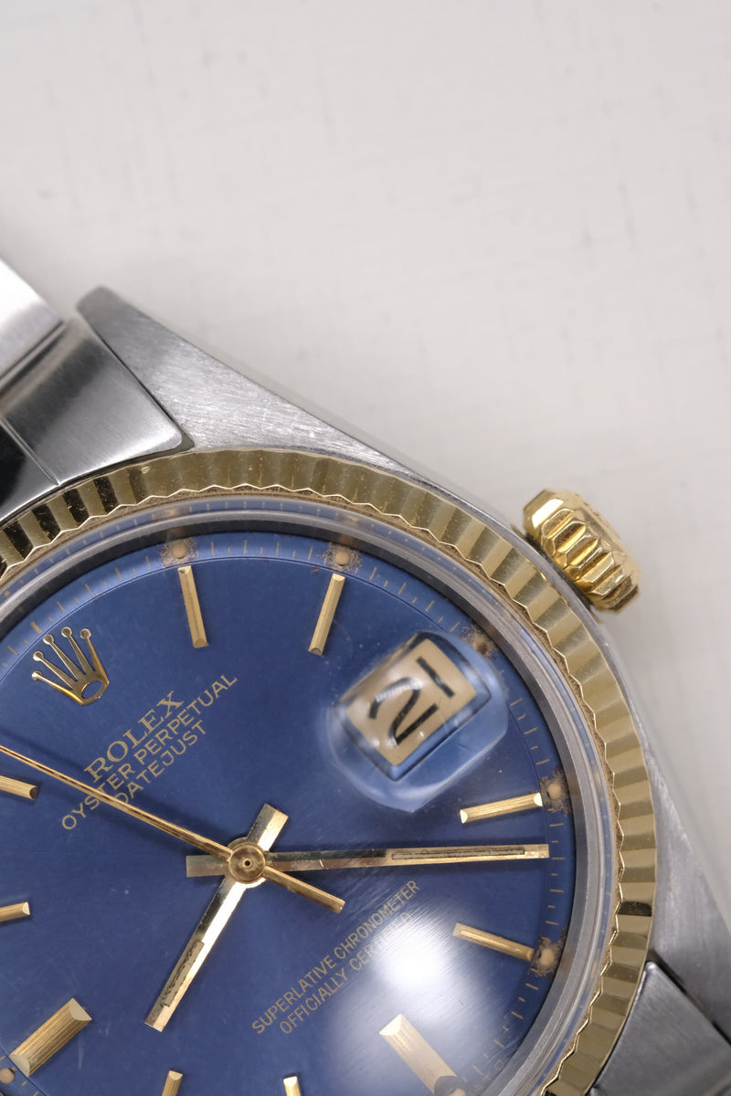 Rolex Datejust 1601 Blue Sigma Dial w/Papers - 1973