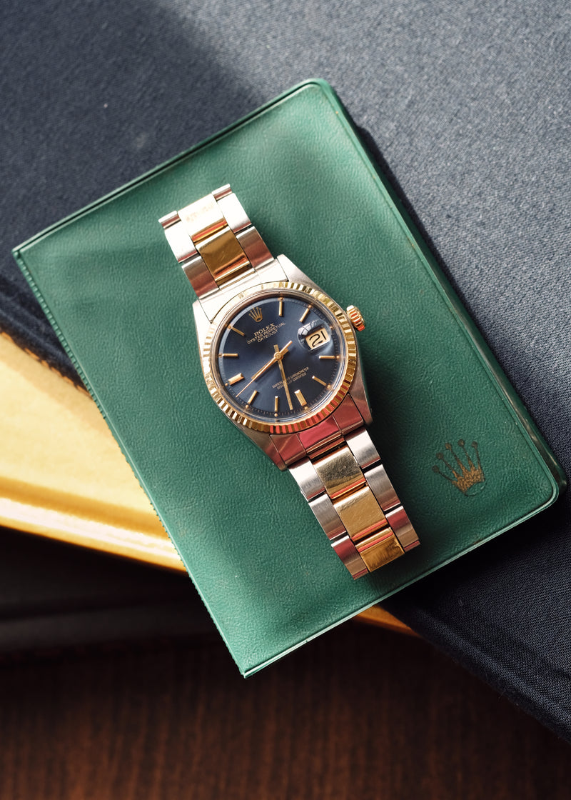 Rolex Datejust 1601 Blue Sigma Dial w/Papers - 1973