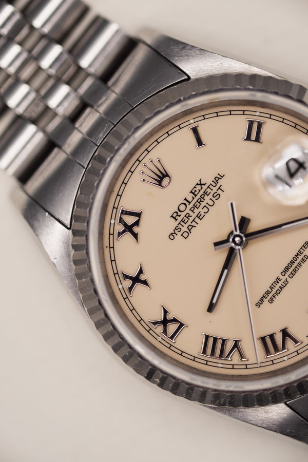 Rolex Datejust 16234 Cream Roman Dial Unpolished - 1991