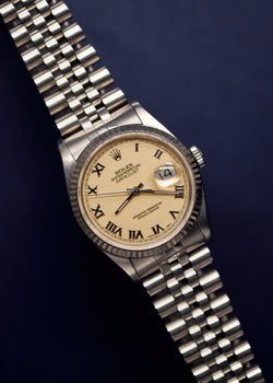 Rolex Datejust 16234 Cream Roman Dial Unpolished - 1991