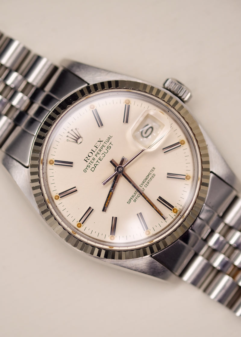 Rolex Datejust 16014 Silver dial w/Pumpkin patina unpolished - 1977