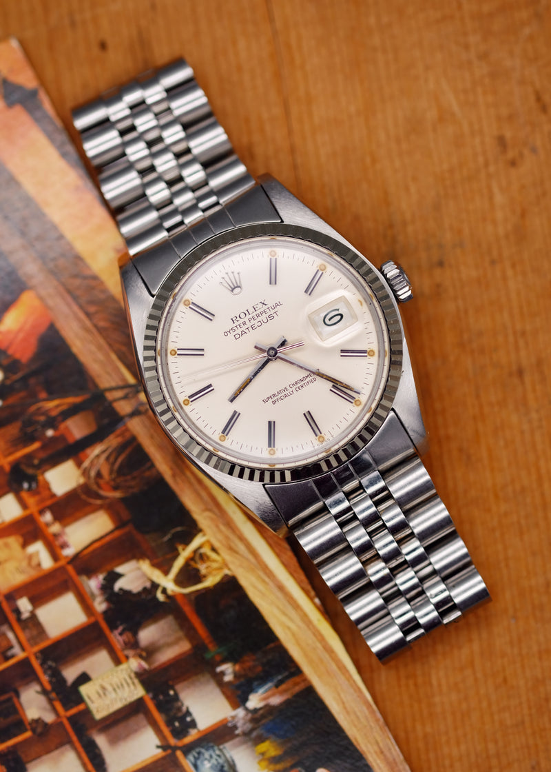 Rolex Datejust 16014 Silver dial w/Pumpkin patina unpolished - 1977