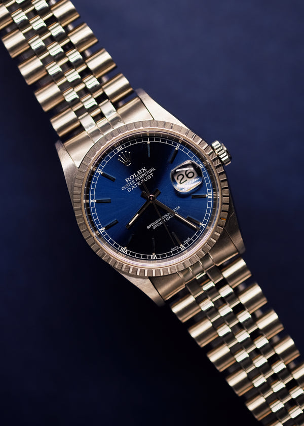 Rolex Datejust 16220 Blue Roman Dial - 2001