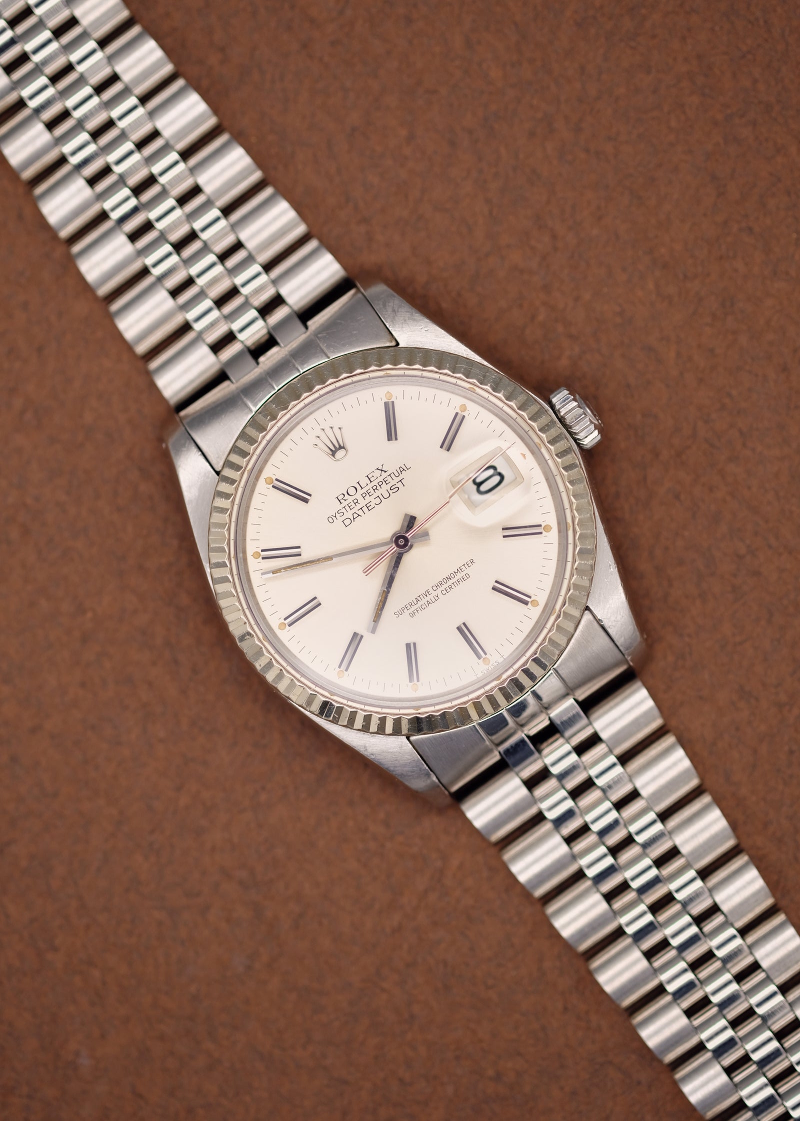 ROLEX 16014 16030 DATEJUST 文字盤 Dial　#24 Rolex 16014 Silver Pumpkin Patina Dial Unpolished - 1983 – 25 Dials