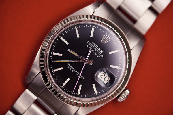 Rolex Datejust 1601 Black Matte Dial on Oyster Bracelet - 1973