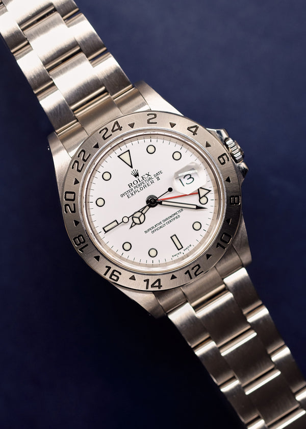 Rolex Explorer ii 16570 'Polar' Unpolished Box & Papers - 2000