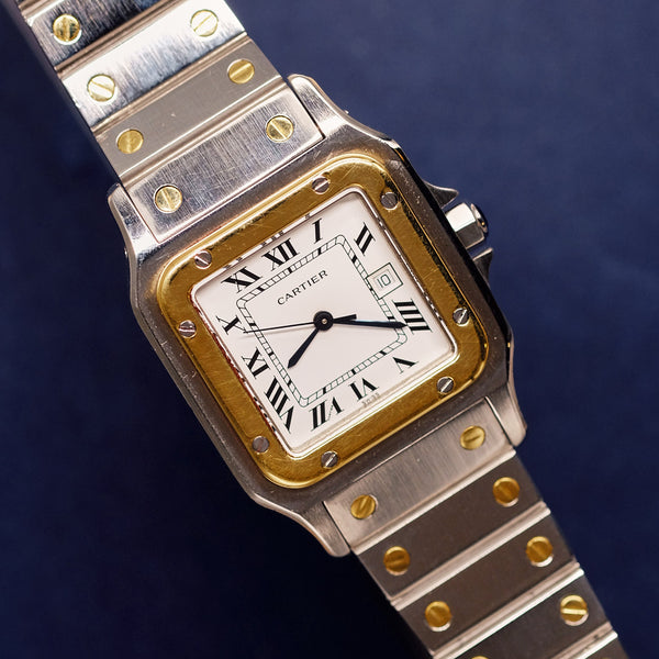 Cartier Santos Caree Two Tone 2961 Automatic 1980 s 25 Dials