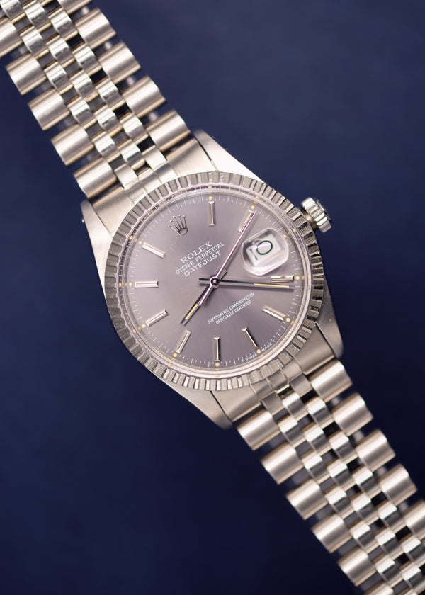 Rolex Datejust 16030 Grey Dial Unpolished - 1986