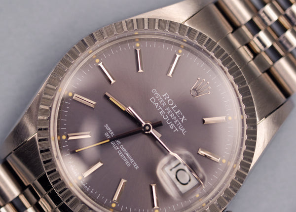 Rolex Datejust 16030 Grey Dial Unpolished - 1986