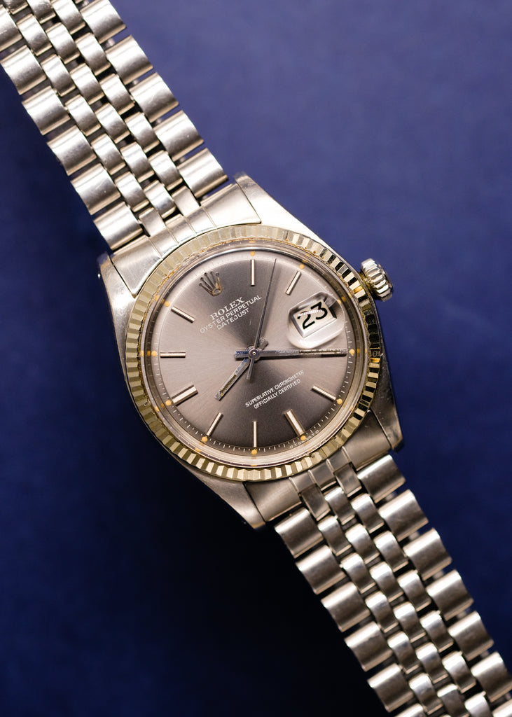 Rolex Datejust 1601 Grey Sigma Lavender Dial 1973 25 Dials