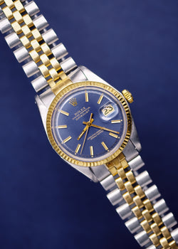 Rolex Datejust 1601 Blue Tropical Dial w/Papers - 1973