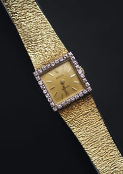 Rolex Ladies 14k Gold Factory Diamond