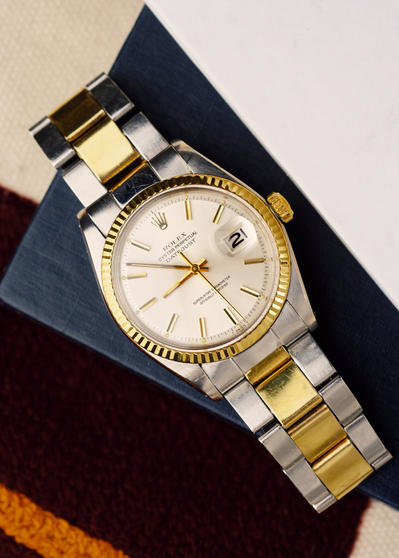 Rolex Datejust 1601 Two Tone Silver Dial Box & Papers - 1974