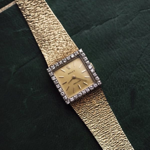 Rolex Ladies 14k Gold Factory Diamond